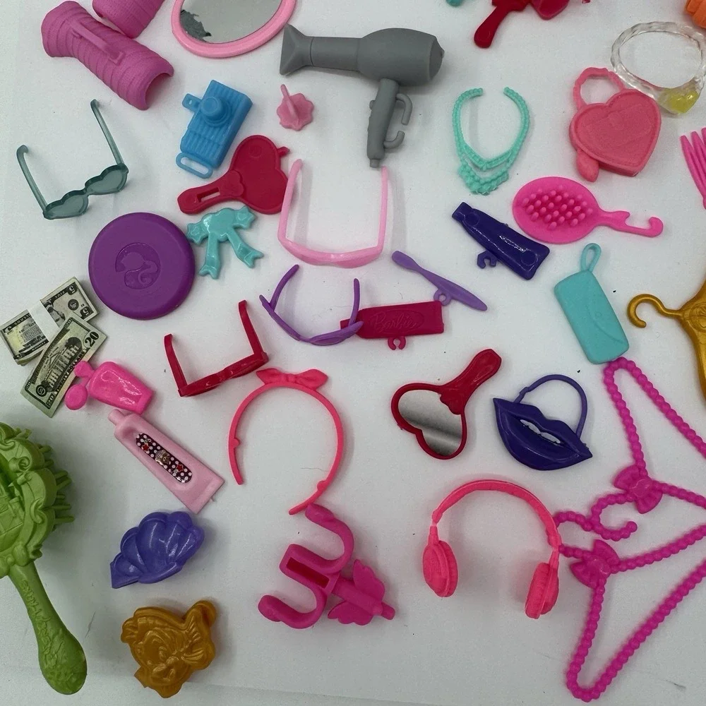 Barbie Doll Accessories Lot 64pc Mixed‎ Shoes Hangers Hats